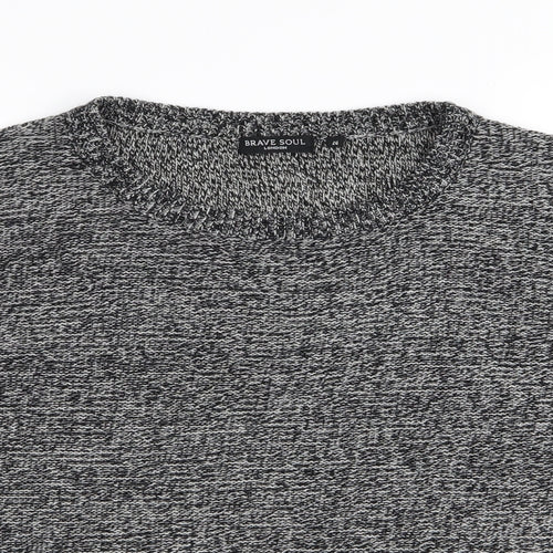 brave sould Womens Black   Pullover Jumper Size M