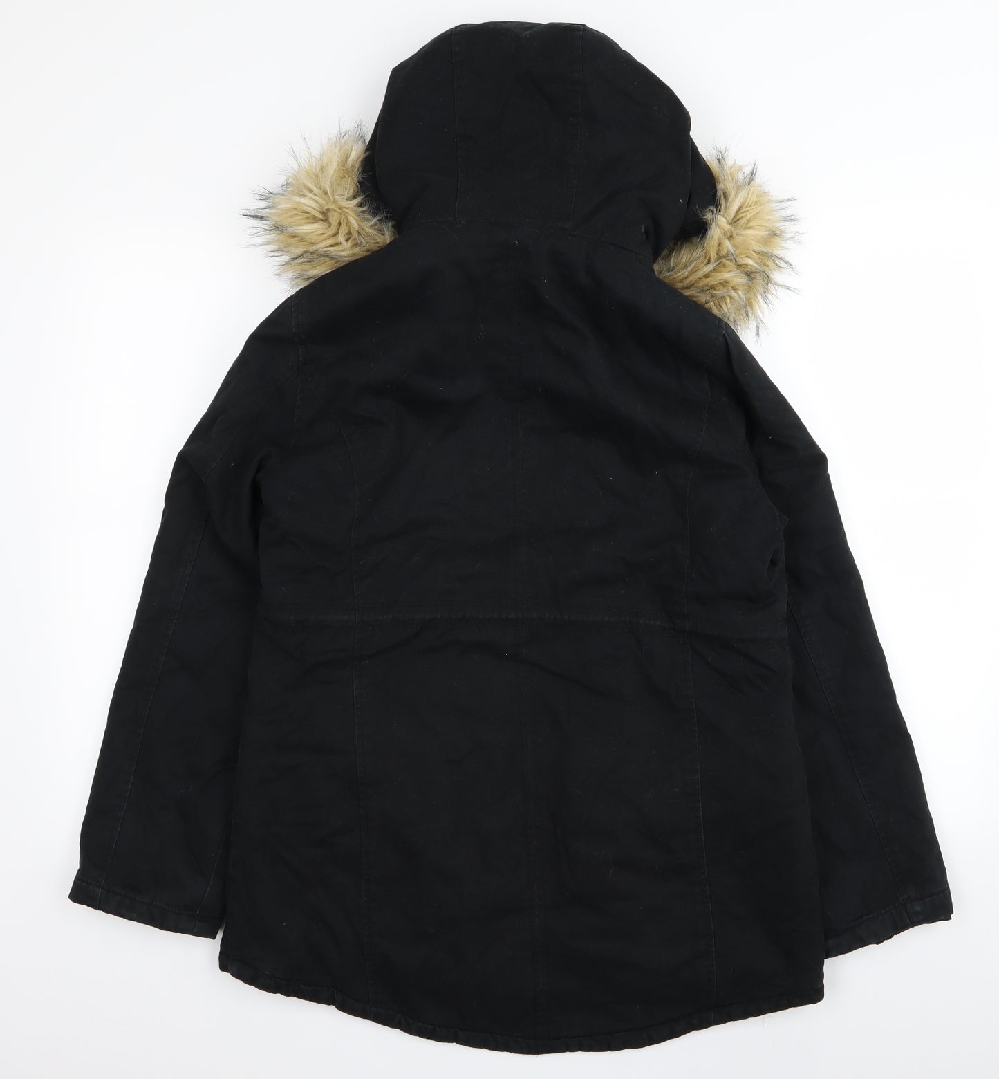 Candy Couture Girls Black   Parka Coat Size 14 Years