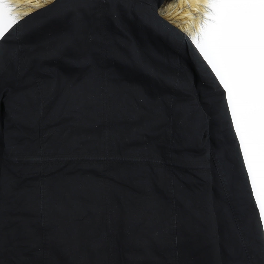 Candy Couture Girls Black   Parka Coat Size 14 Years