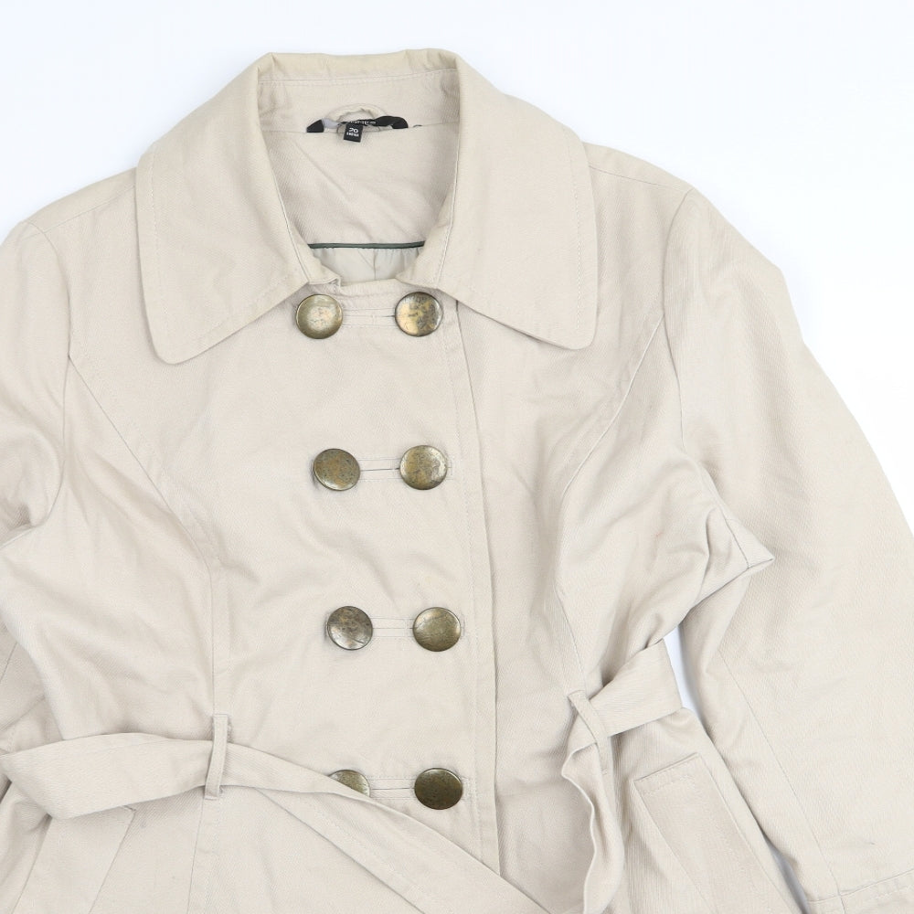 dunnes Womens Beige   Overcoat Coat Size 20