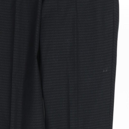 NEXT Mens Black Check  Trousers  Size 30 in L31 in
