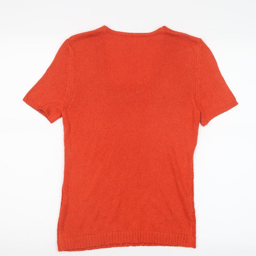 Per Una Womens Orange  Knit Pullover Jumper Size 10