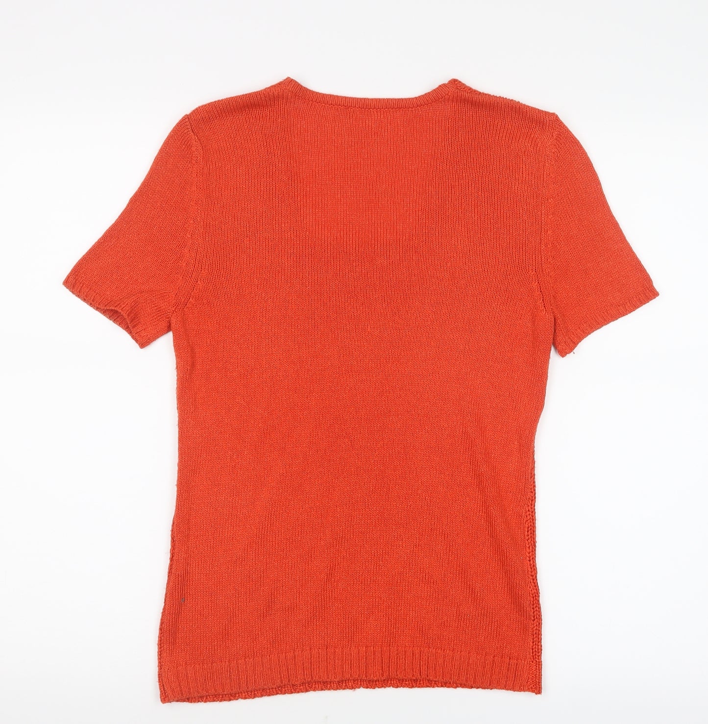Per Una Womens Orange  Knit Pullover Jumper Size 10