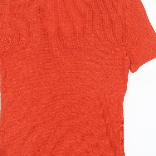 Per Una Womens Orange  Knit Pullover Jumper Size 10