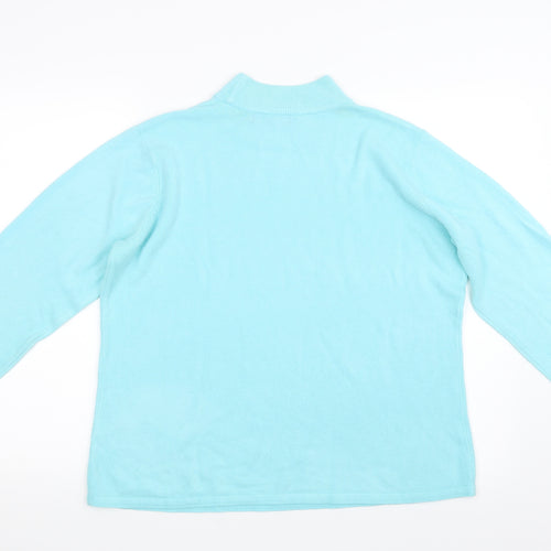 Bm Collection Womens Green  Knit Pullover Jumper Size L