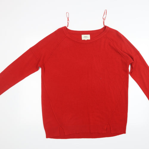 Papaya Womens Red  Knit Pullover Jumper Size M