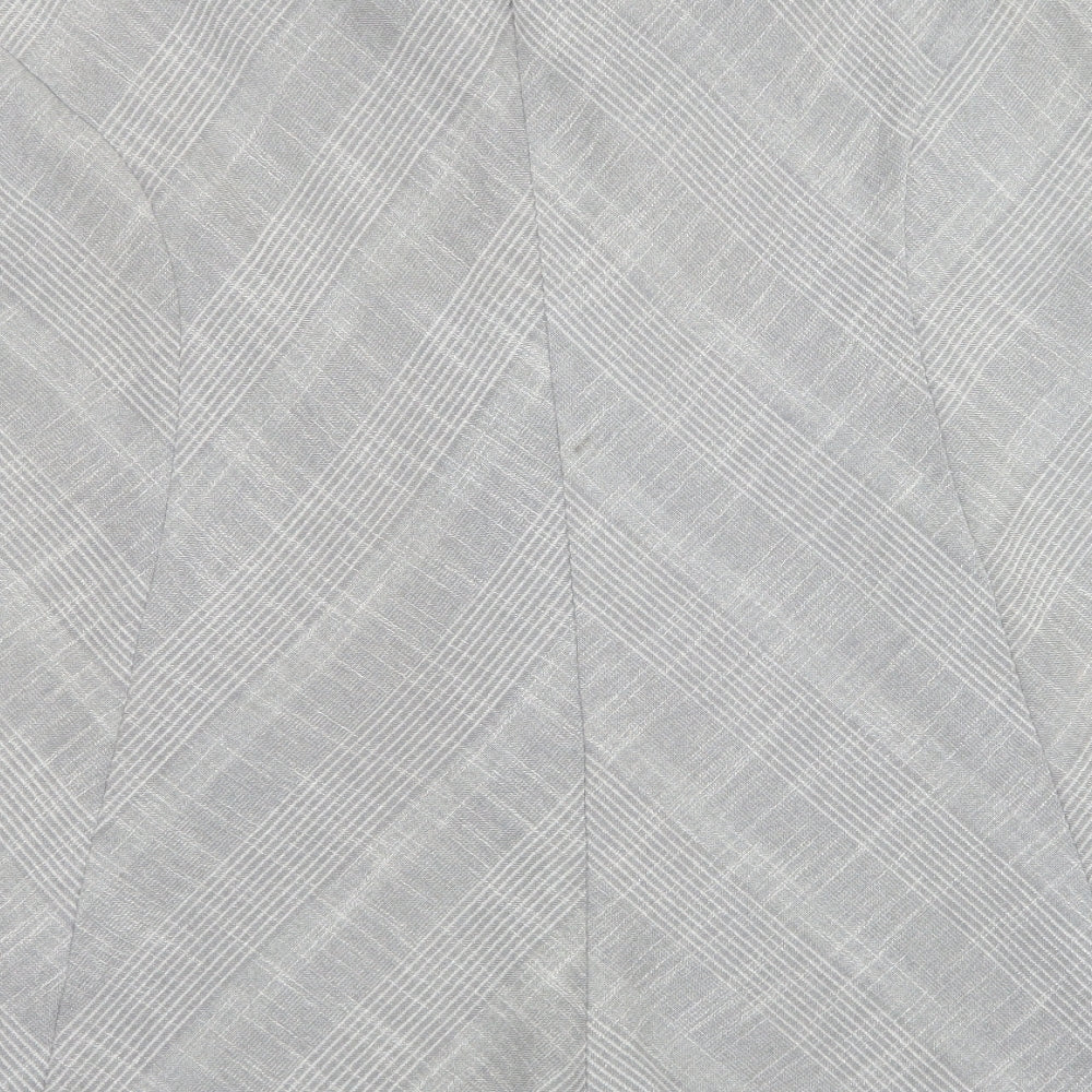 Marks and Spencer Womens Grey Geometric  A-Line Skirt Size 14
