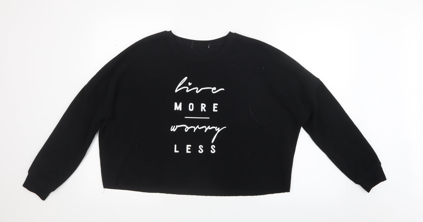 Primark Womens Black   Pullover Jumper Size 10