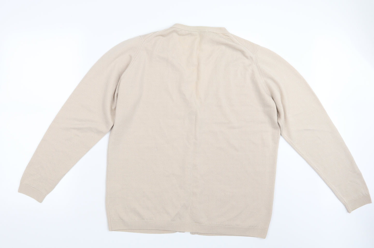 EWM Womens Beige  Knit Cardigan Jumper Size 18
