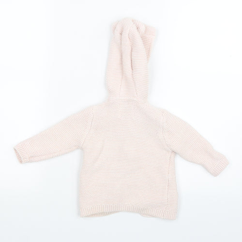 F&F Girls Pink  Knit Jacket Coatigan Size 6-9 Months