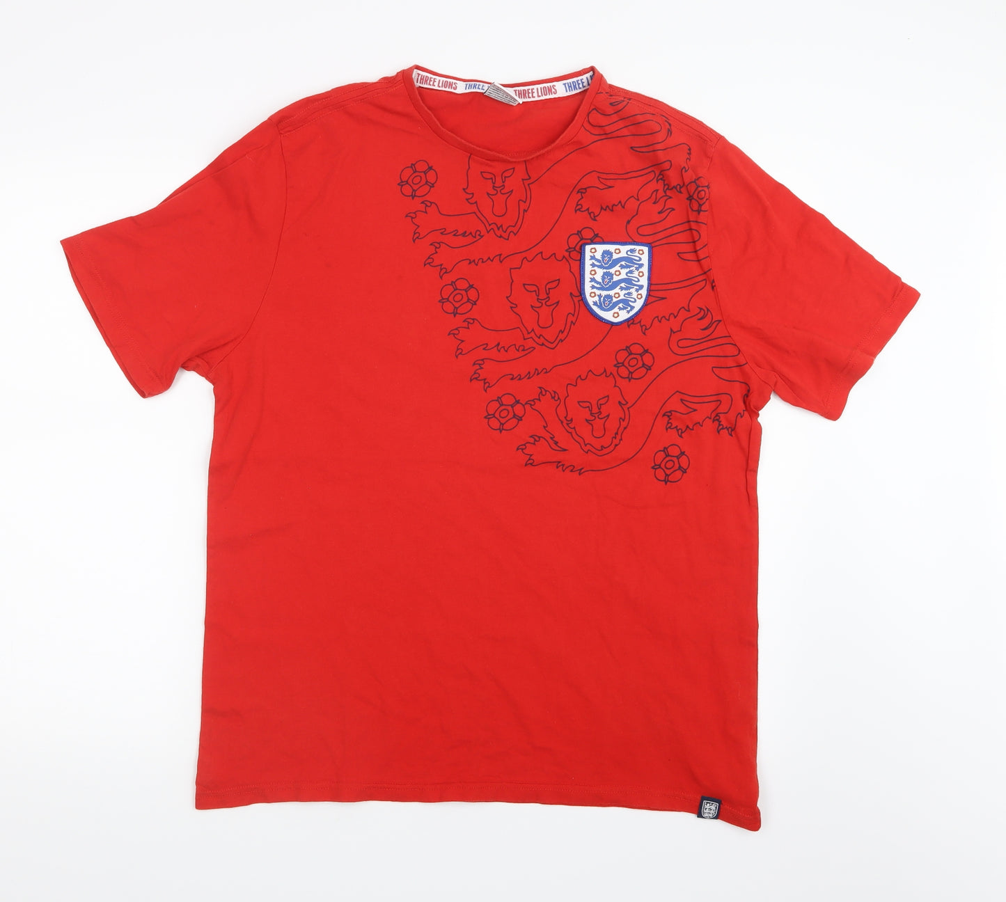 George Mens Red    T-Shirt Size L  - England