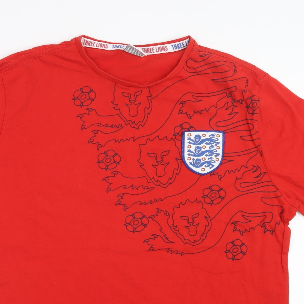George Mens Red    T-Shirt Size L  - England