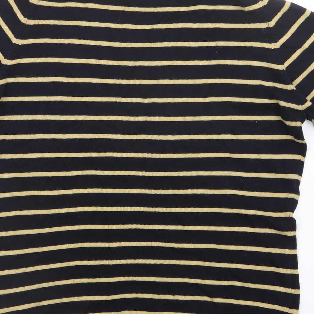 Planet Womens Blue Striped Knit Pullover Jumper Size S