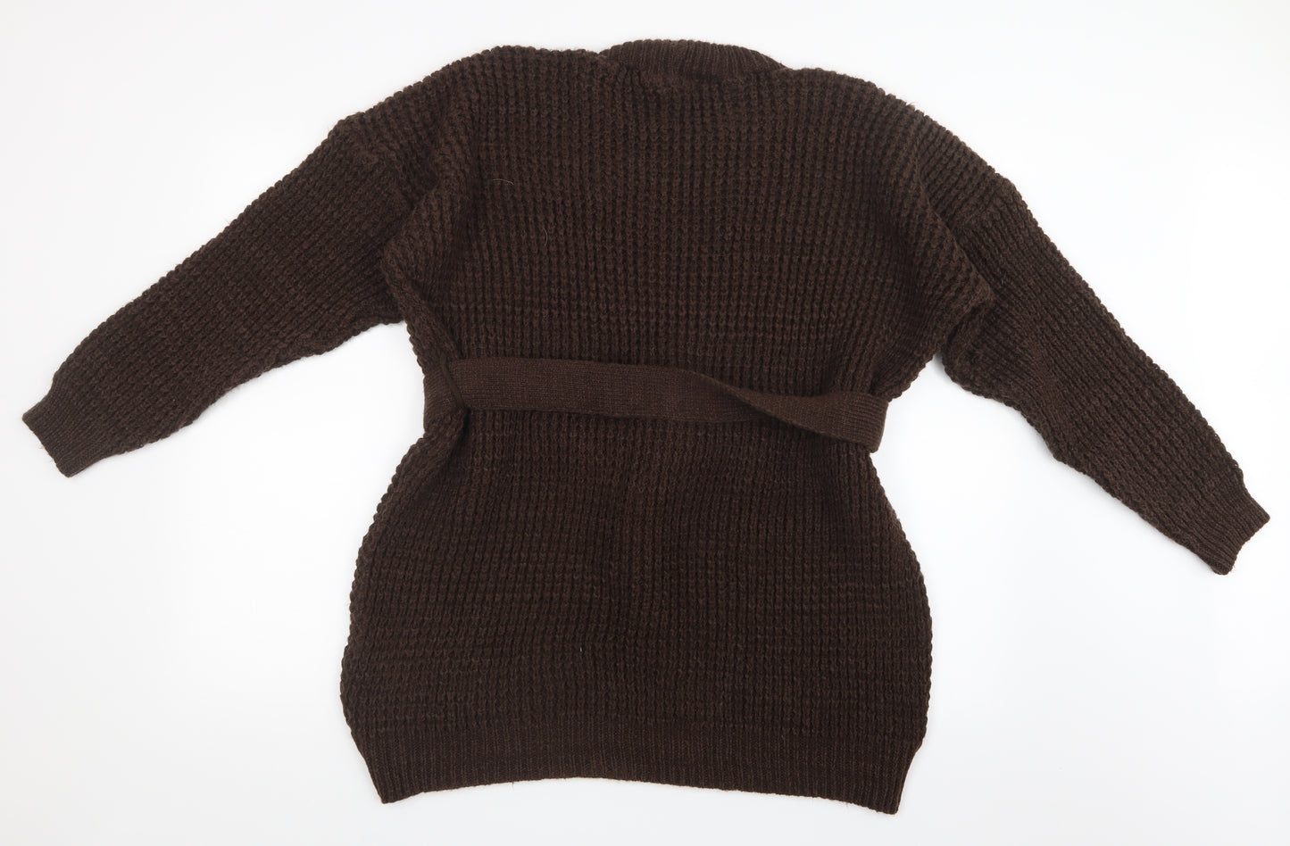 PRETTYLITTLETHING Womens Brown  Knit Pullover Jumper Size L