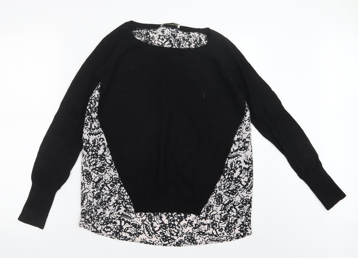 Oasis Womens Black Basic T-Shirt Size S