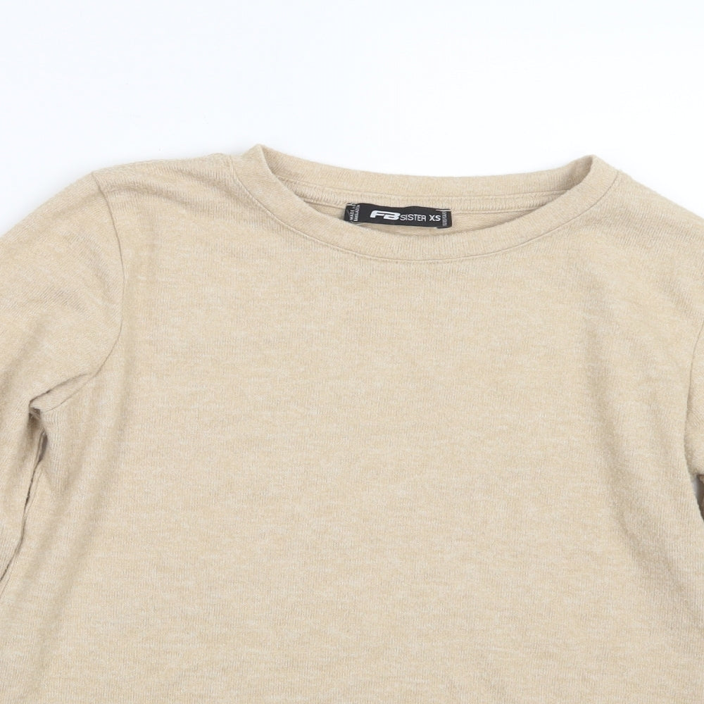 FB Sister Womens Beige   Pullover Jumper Size XS