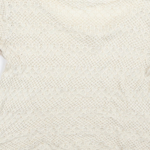 Oasis Womens Ivory  Knit Pullover Jumper Size L