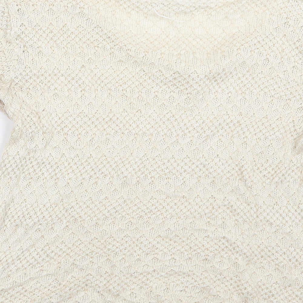 Oasis Womens Ivory  Knit Pullover Jumper Size L