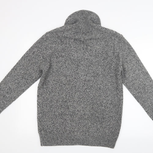 Primark Mens Grey  Knit Cardigan Jumper Size M