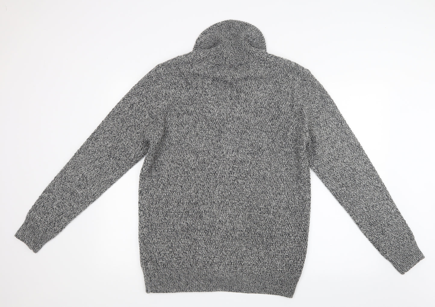 Primark Mens Grey  Knit Cardigan Jumper Size M