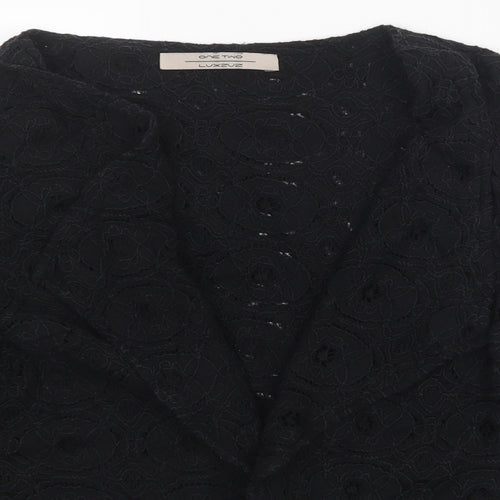 One Two Womens Black   Jacket  Size 14