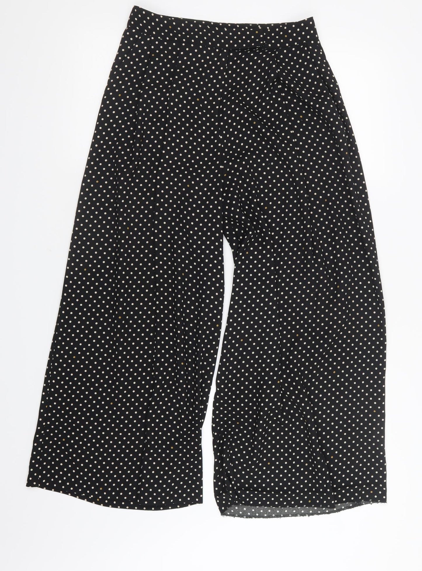 Topshop Womens Black Geometric  Trousers  Size 8 L23 in