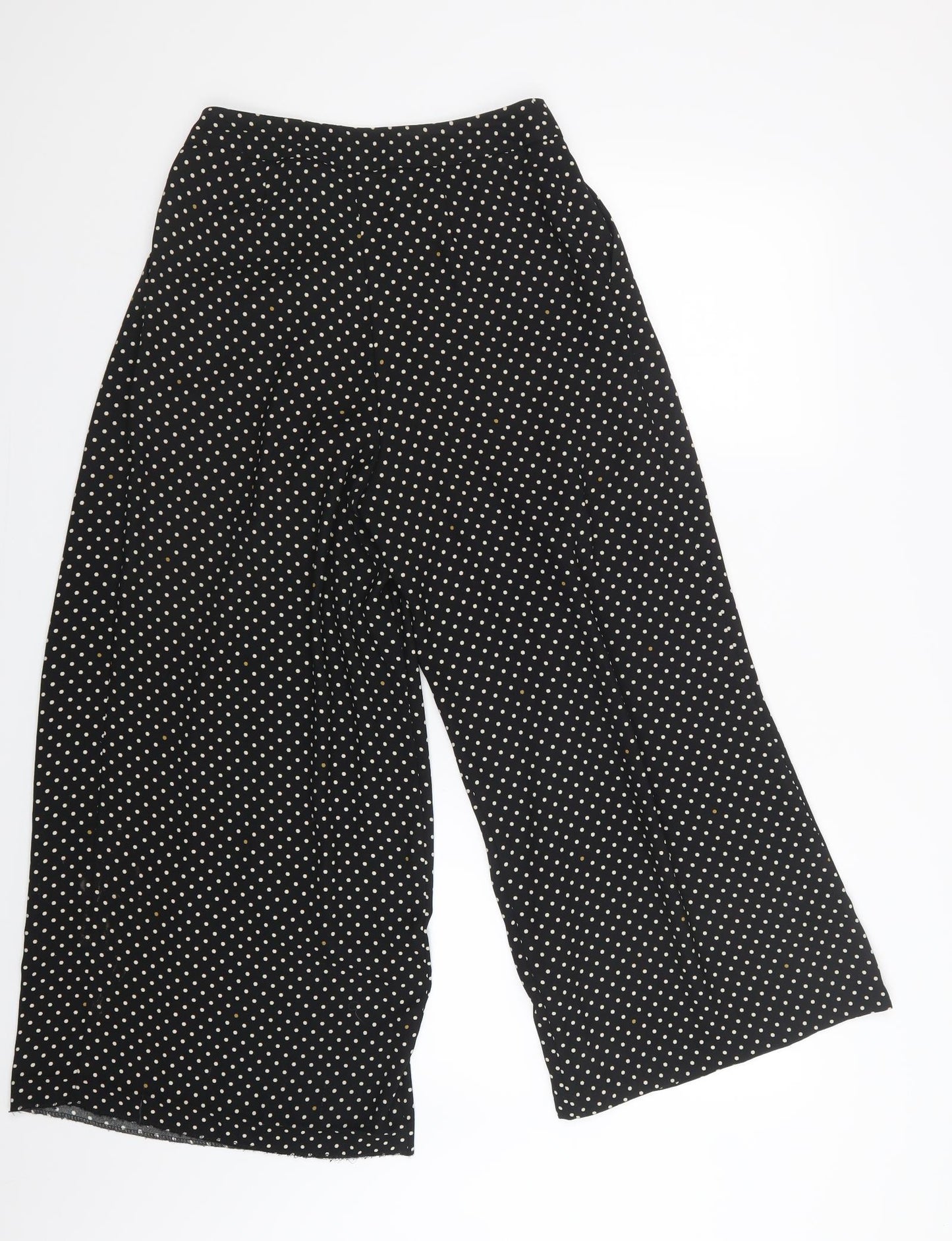 Topshop Womens Black Geometric  Trousers  Size 8 L23 in