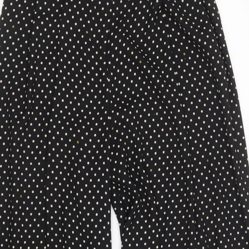 Topshop Womens Black Geometric  Trousers  Size 8 L23 in