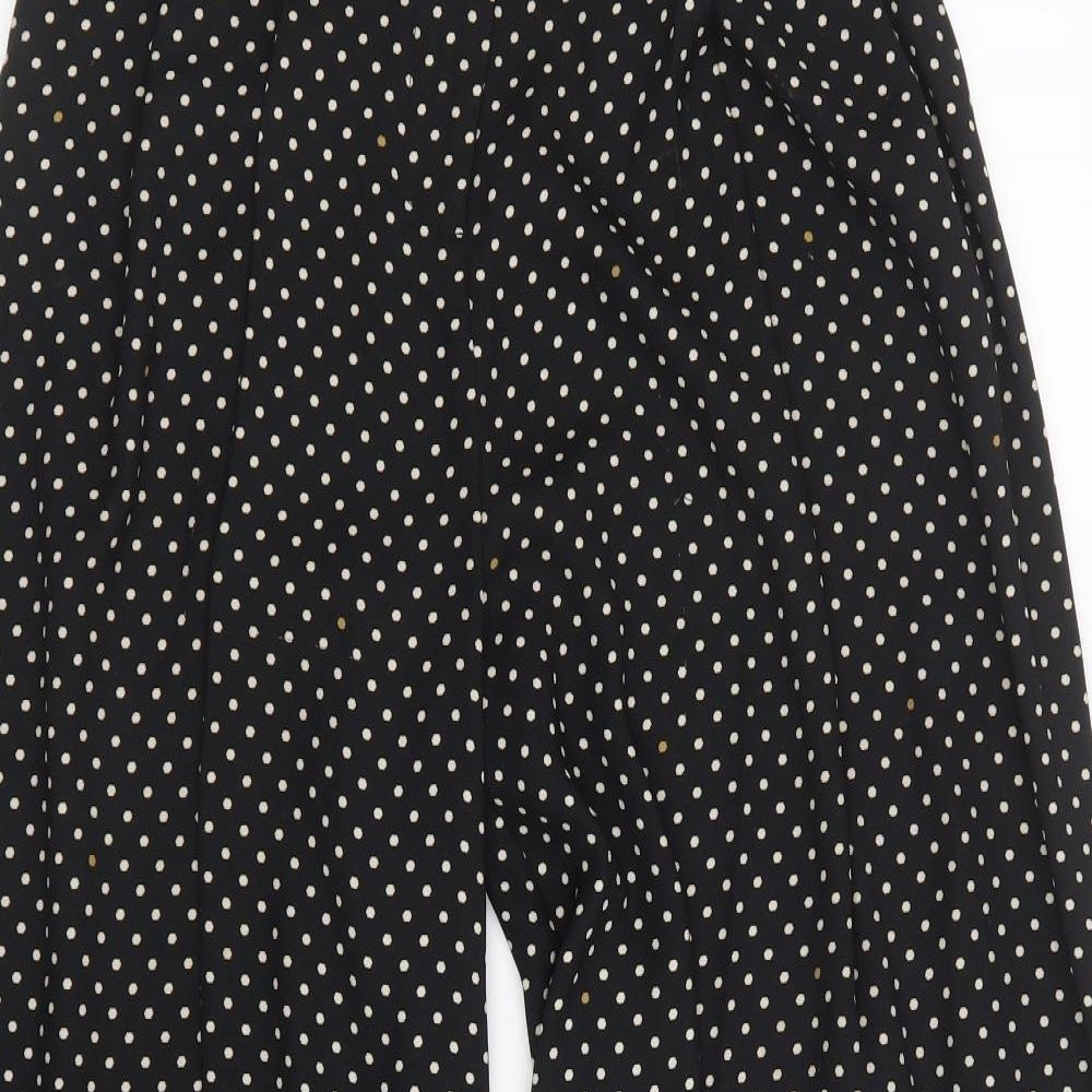 Topshop Womens Black Geometric  Trousers  Size 8 L23 in