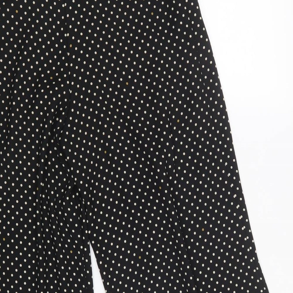 Topshop Womens Black Geometric  Trousers  Size 8 L23 in