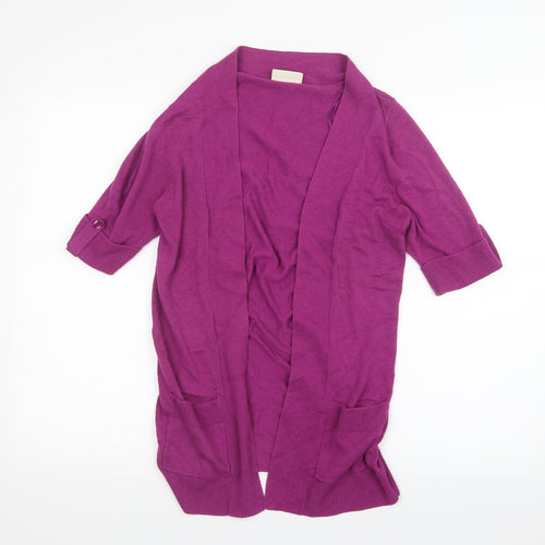 BHS Womens Purple  Knit Cardigan Jumper Size 8