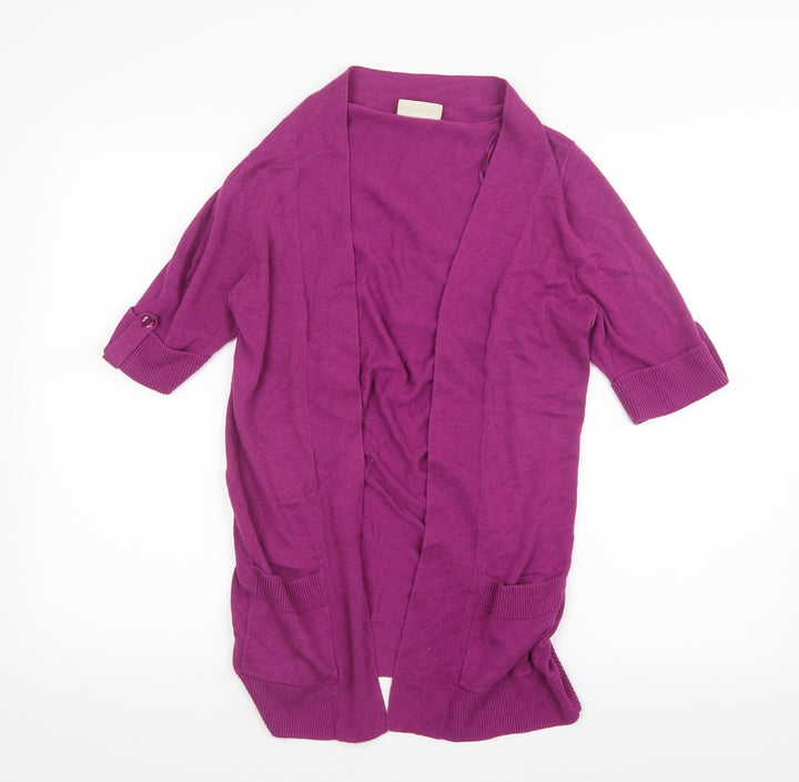 BHS Womens Purple  Knit Cardigan Jumper Size 8