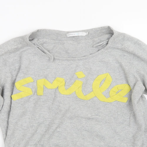 Only Womens Grey   Pullover Jumper Size M