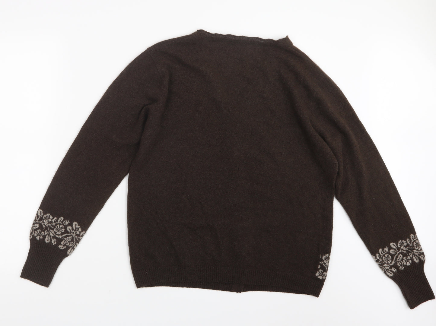 Selina Scott Womens Brown  Knit Cardigan Jumper Size L