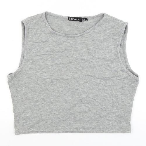 Boohoo Womens Grey   Cropped Tank Size 12