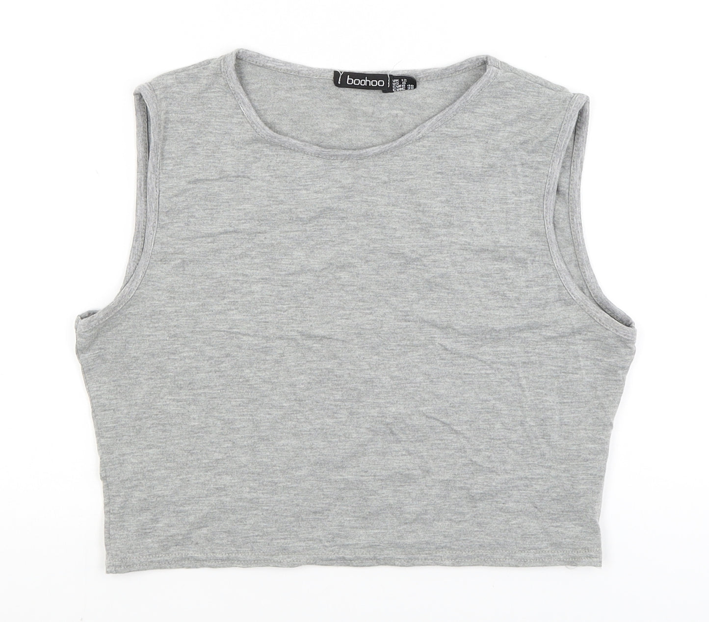 Boohoo Womens Grey   Cropped Tank Size 12