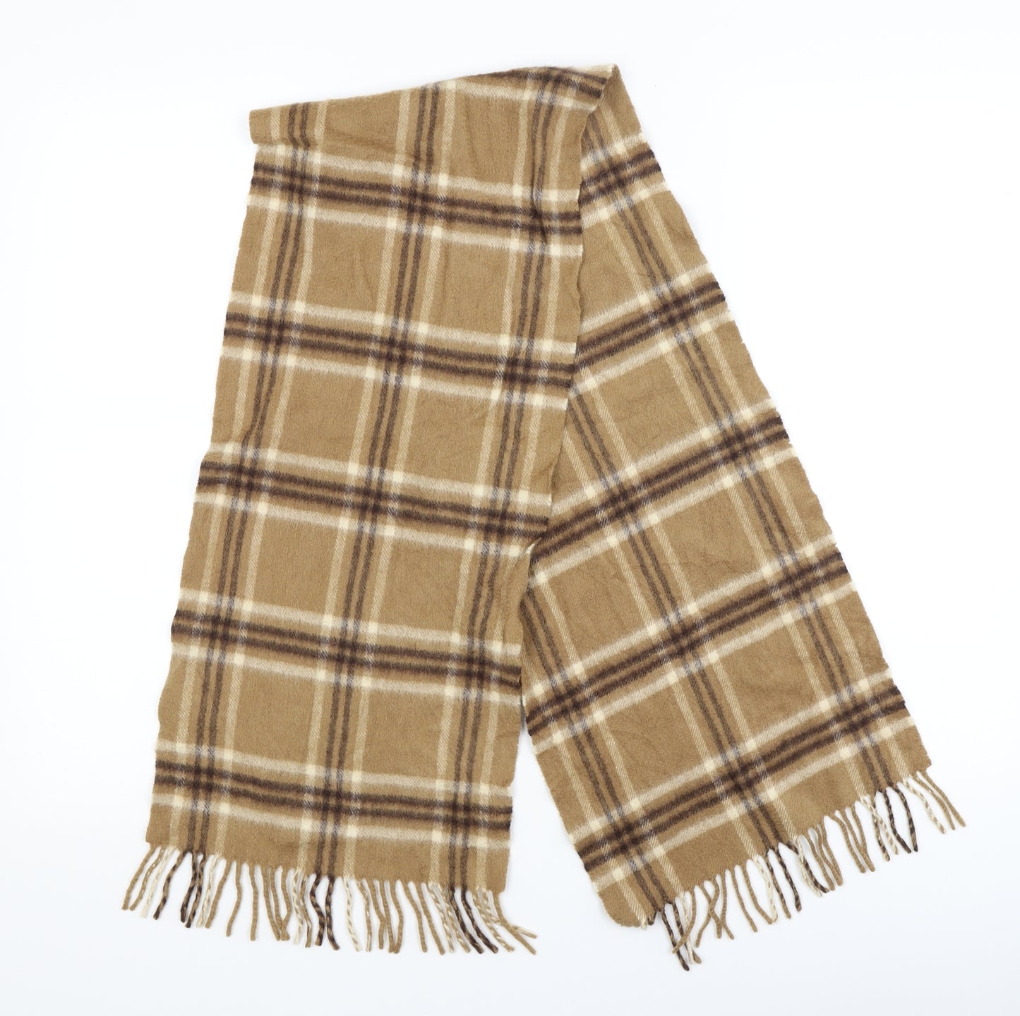 Madelios Unisex Brown Plaid   Scarf