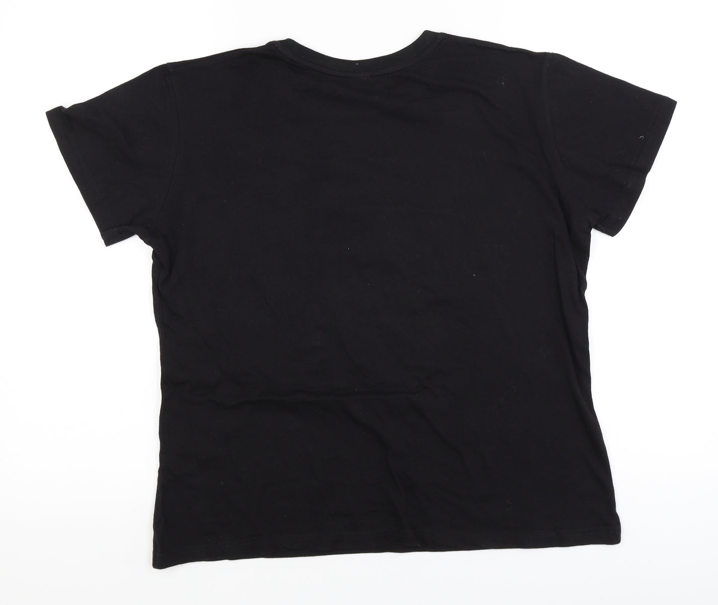 Preworn Womens Black   Basic T-Shirt Size L  - I'm hooked