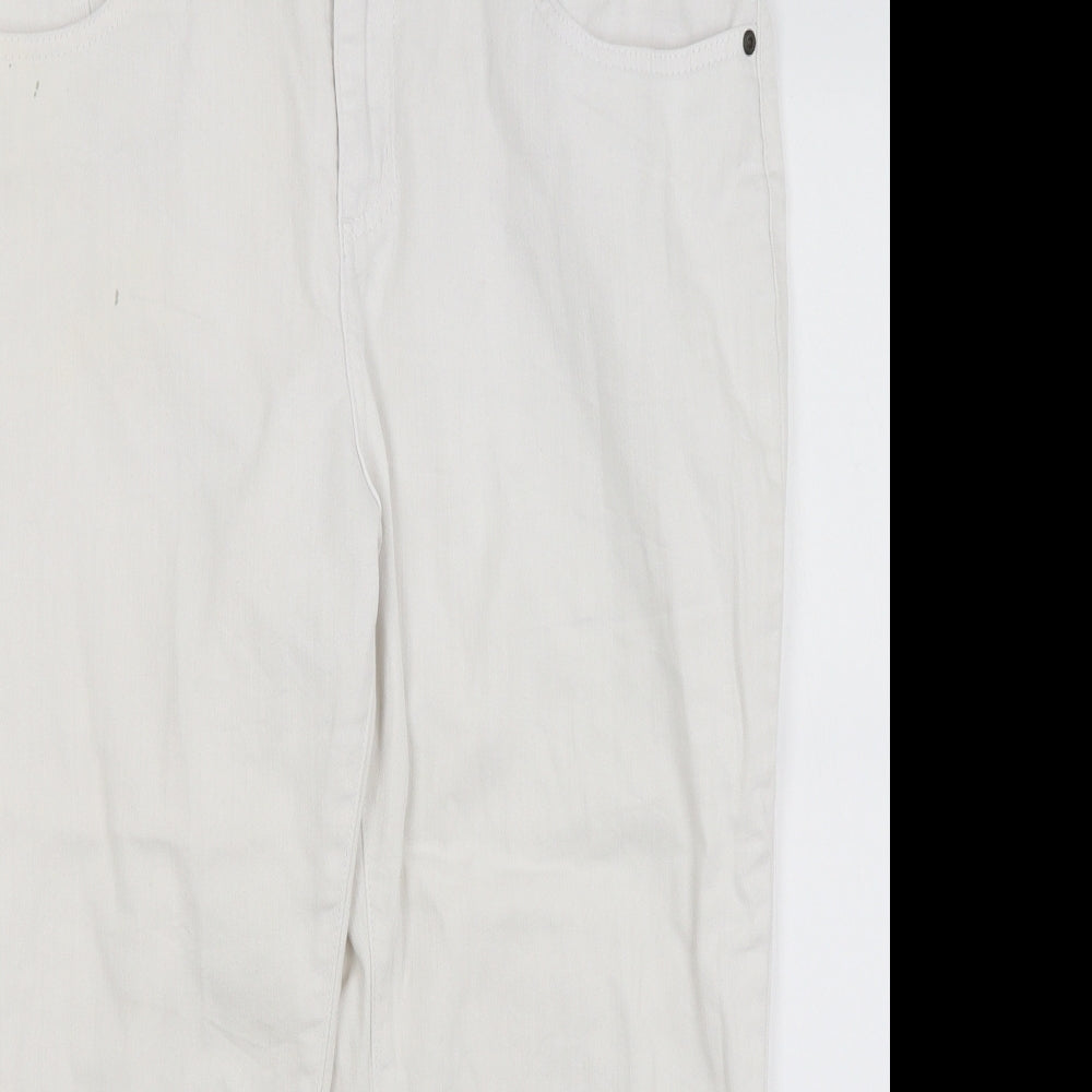 Per Una Womens White   Cropped Jeans Size 14 L24.5 in