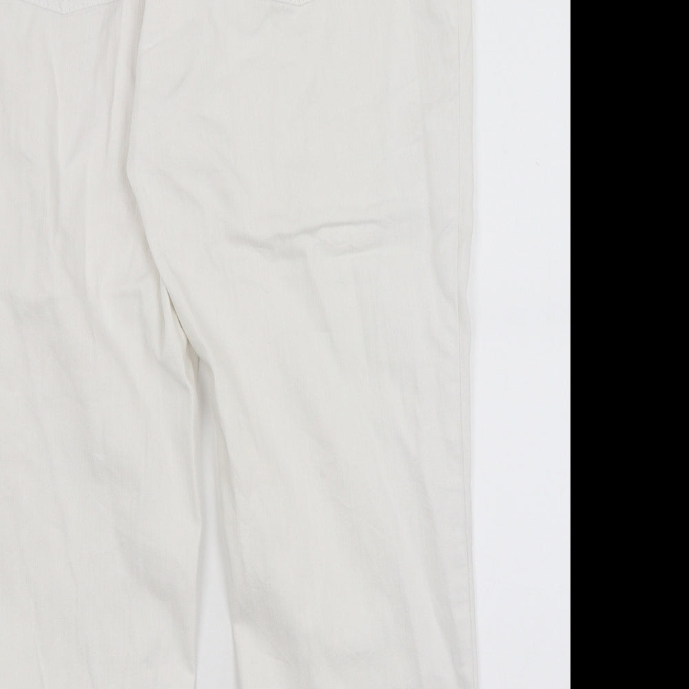 Per Una Womens White   Cropped Jeans Size 14 L24.5 in