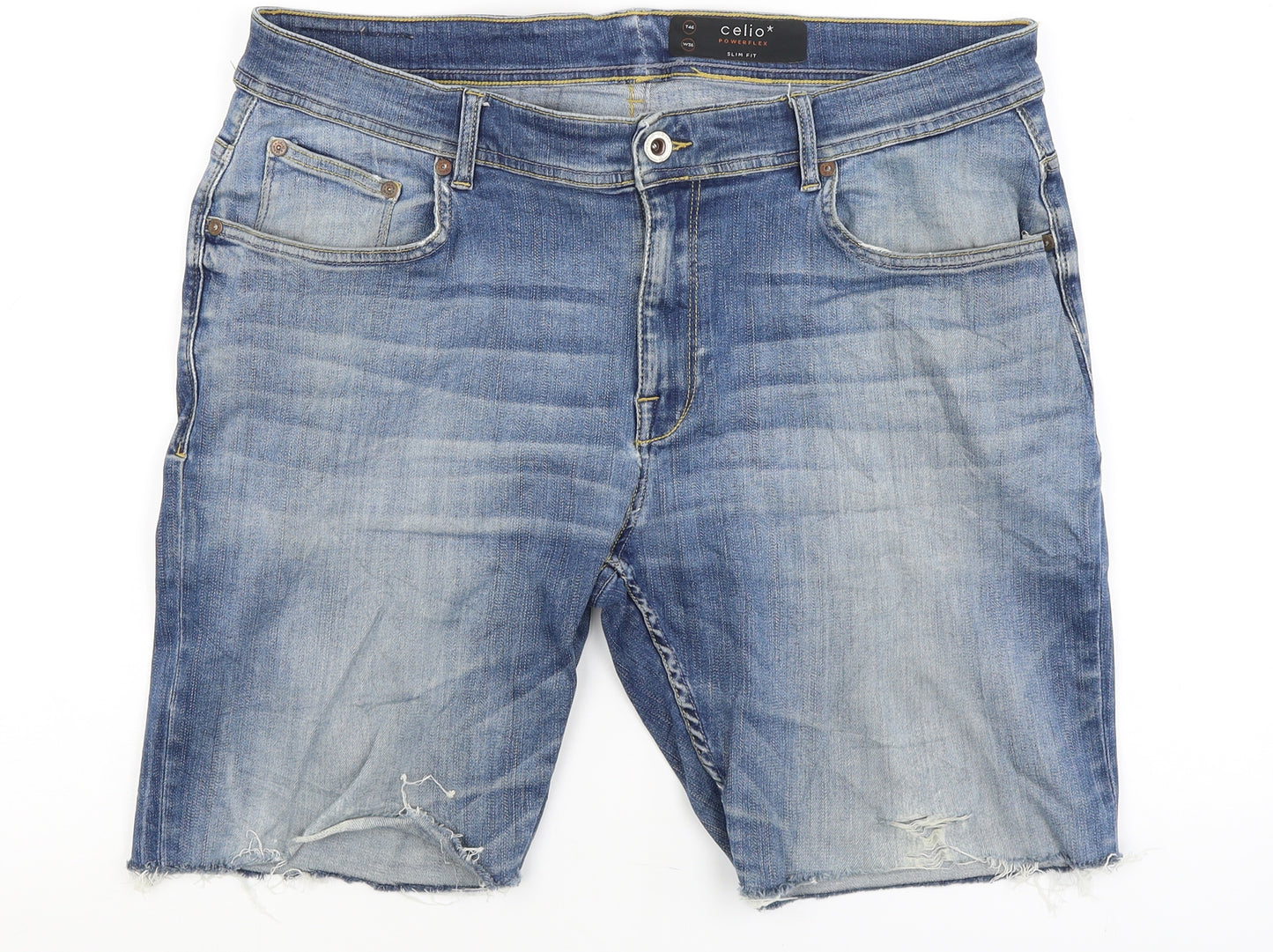 Celio Womens Blue   Boyfriend Shorts Size 16