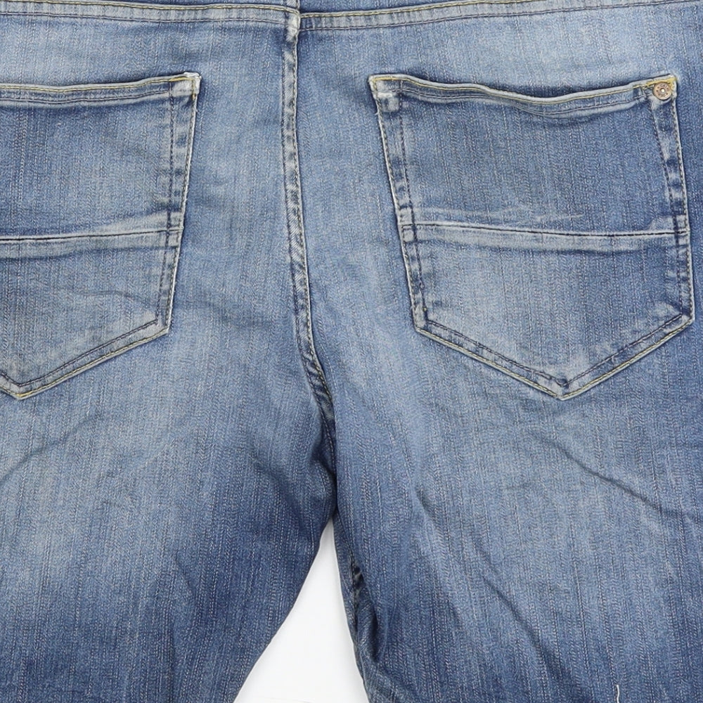 Celio Womens Blue   Boyfriend Shorts Size 16