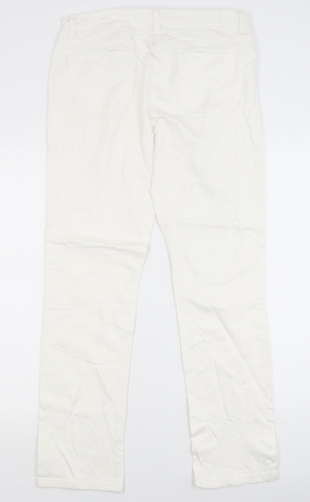 NEXT Womens White   Straight Jeans Size 12 L28.5 in