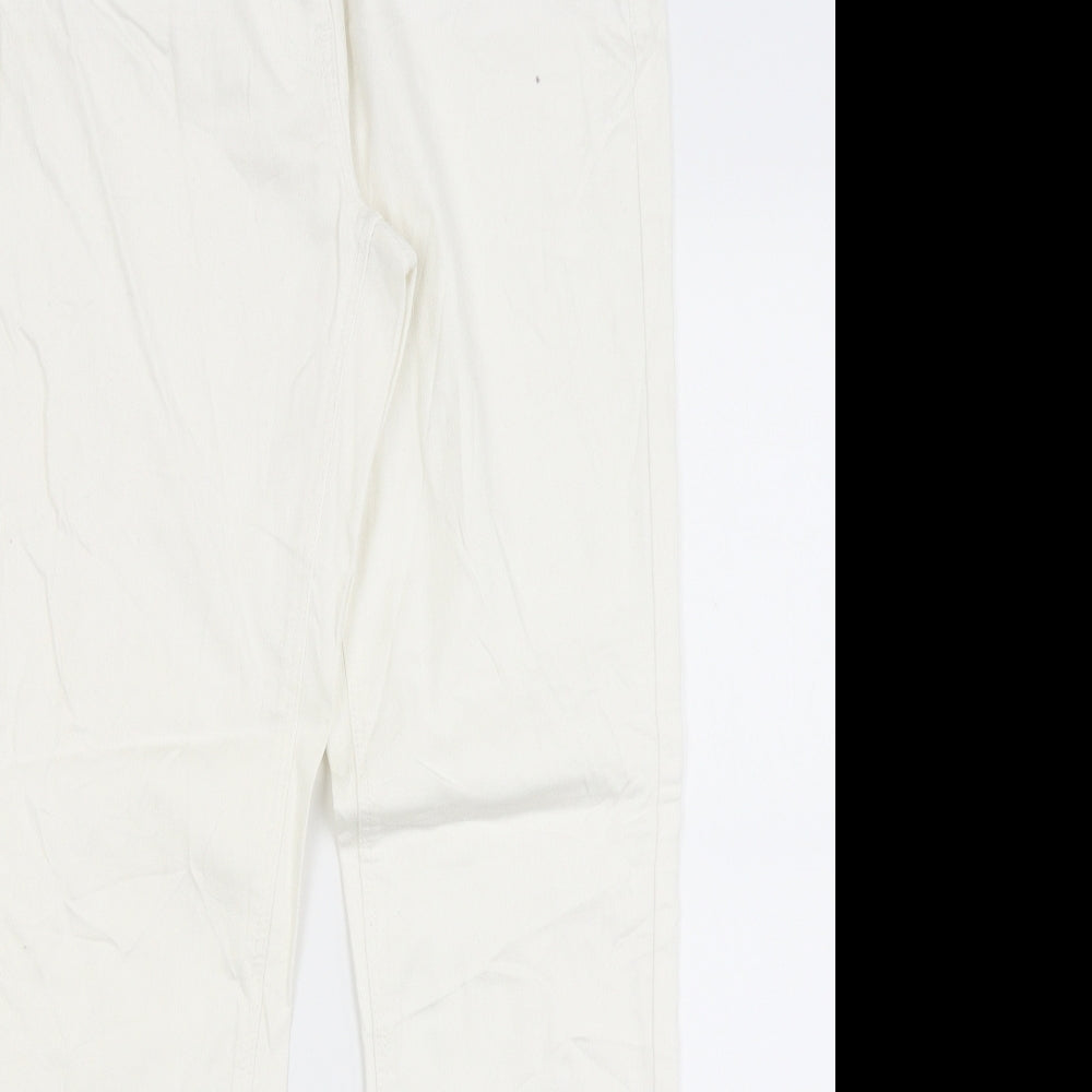 NEXT Womens White   Straight Jeans Size 12 L28.5 in