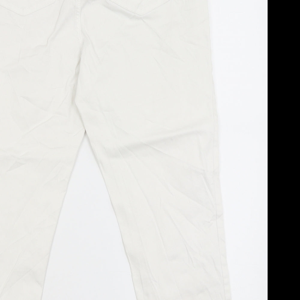 M&S Womens White   Cropped Jeans Size 14 L21 in