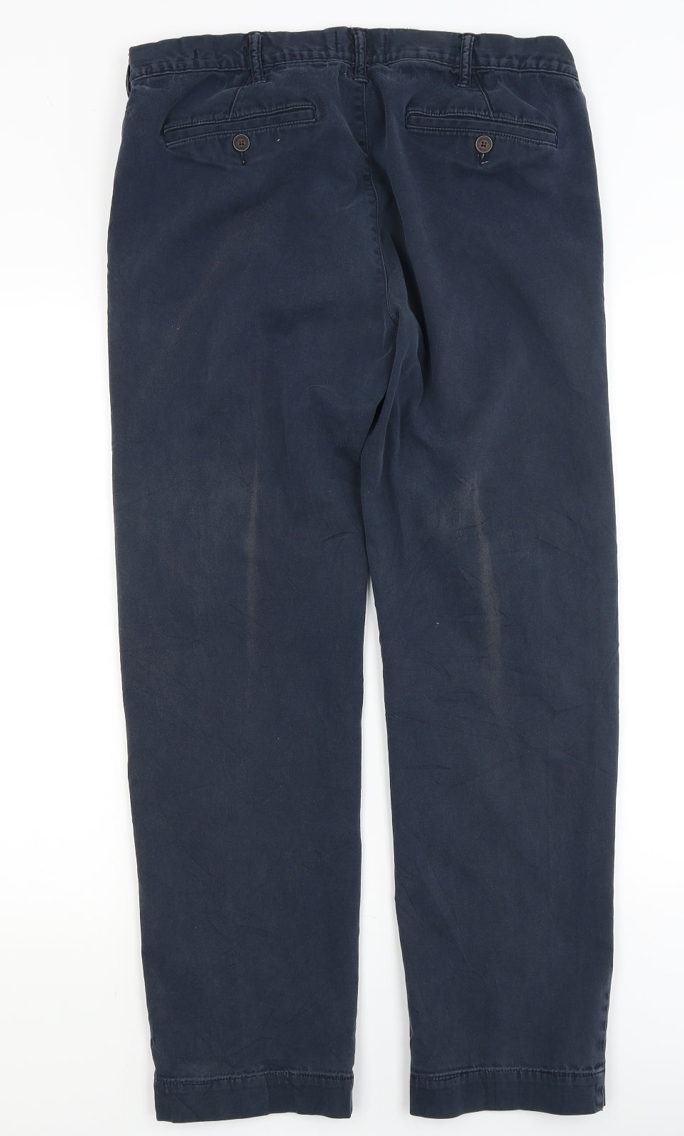 Marks and Spencer Mens Blue   Chino Trousers Size 34 in L29 in