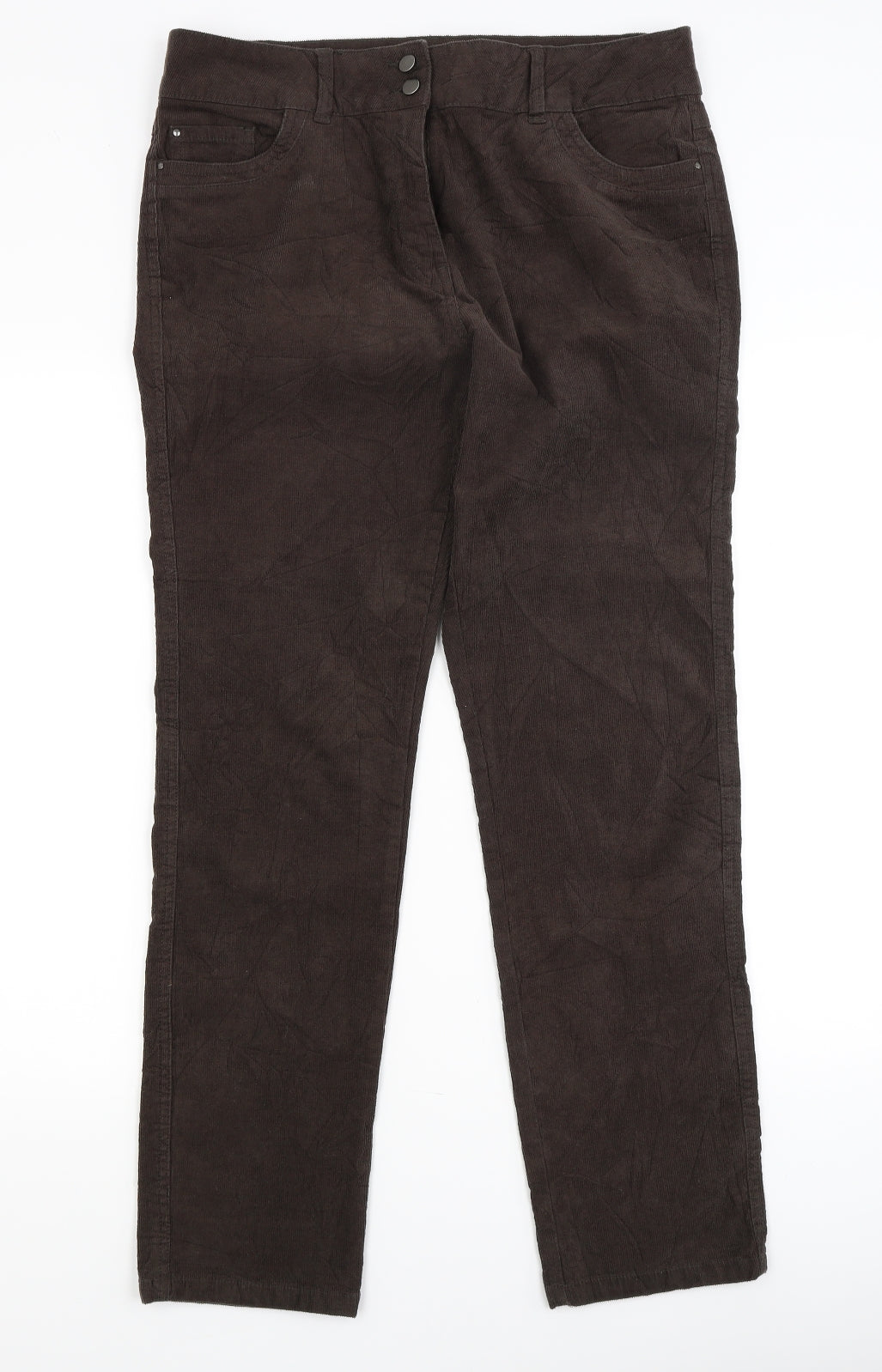 M&Co Womens Brown   Trousers  Size 14 L29 in