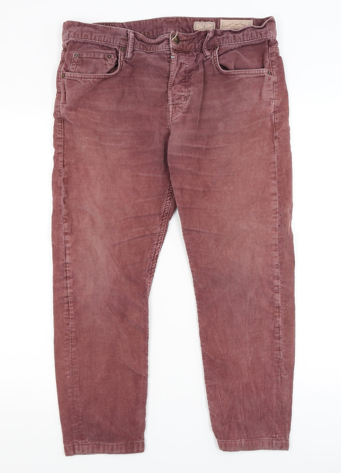 All Saints Womens Purple   Cropped Trousers Size 14 L22 in