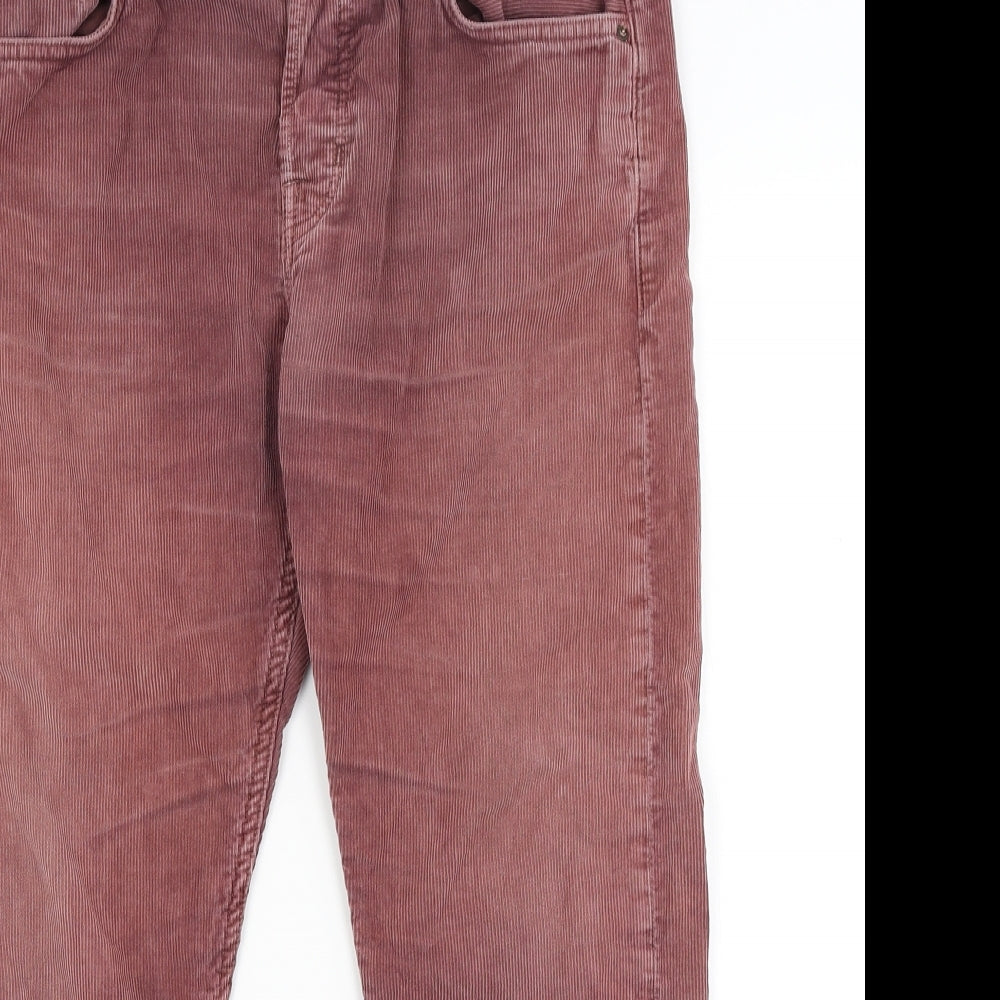 All Saints Womens Purple   Cropped Trousers Size 14 L22 in