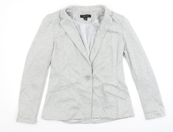 Amisu Womens Grey Jacket Blazer Size 10